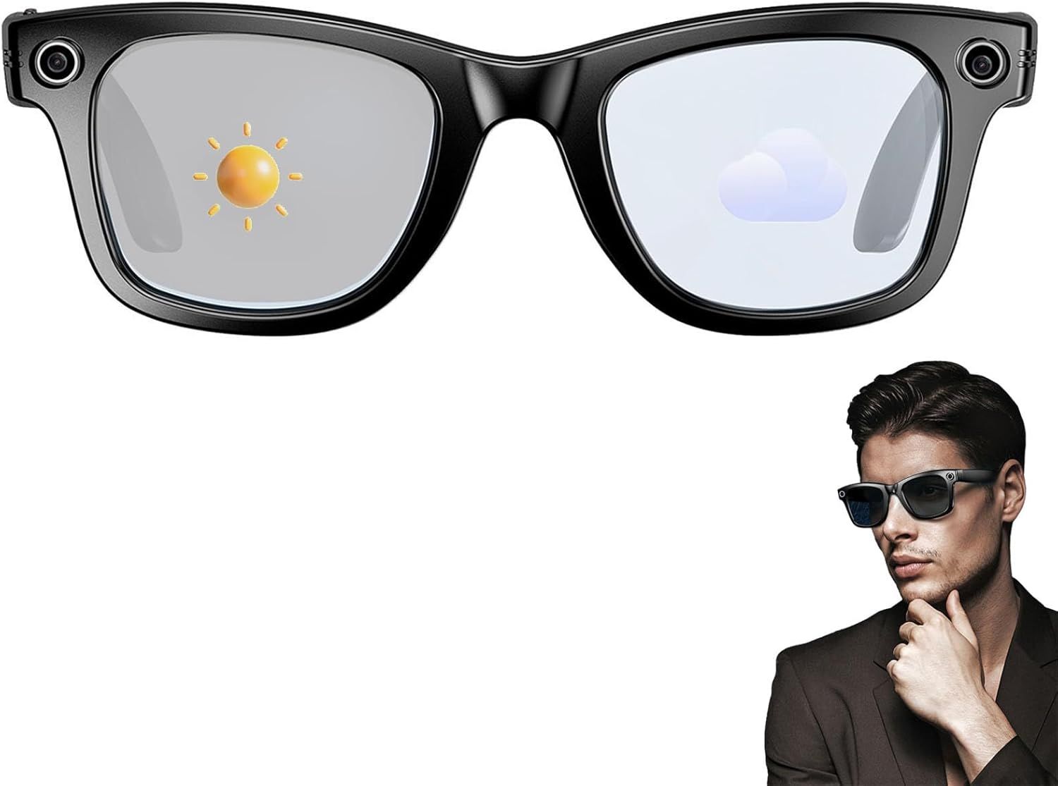 Occhiali Smart AI: Traduzione, Chiamate, Musica, Fotocamera HD, Protezione UV, Anti-Luce Blu. Visione del Futuro!