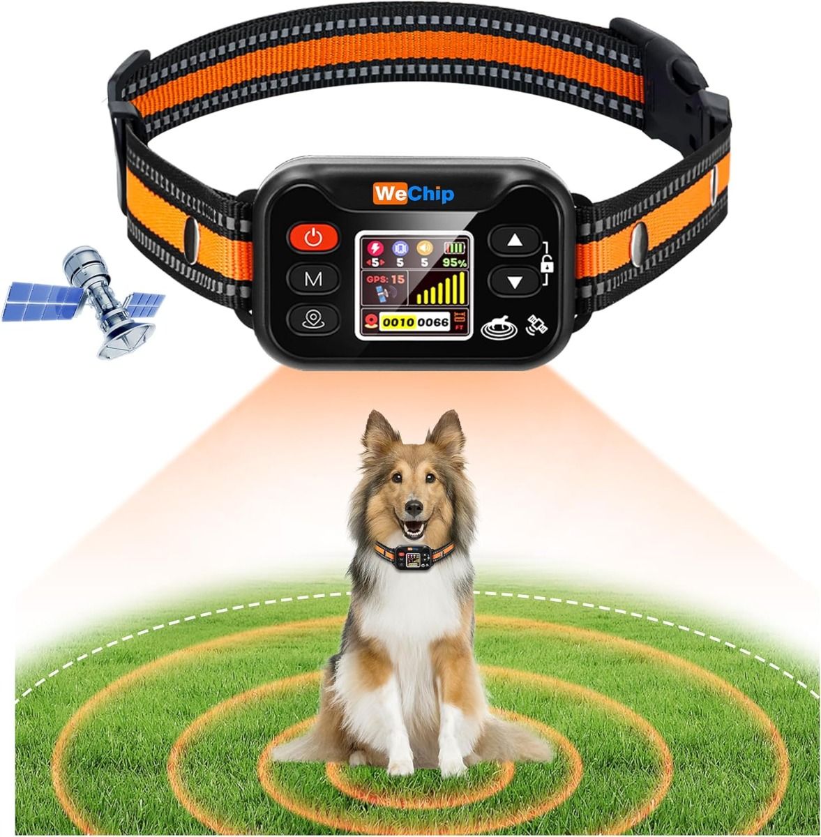 Collare GPS per Cani Recinto Invisibile e Antiabbaio Wireless, Ricaricabile e Impermeabile