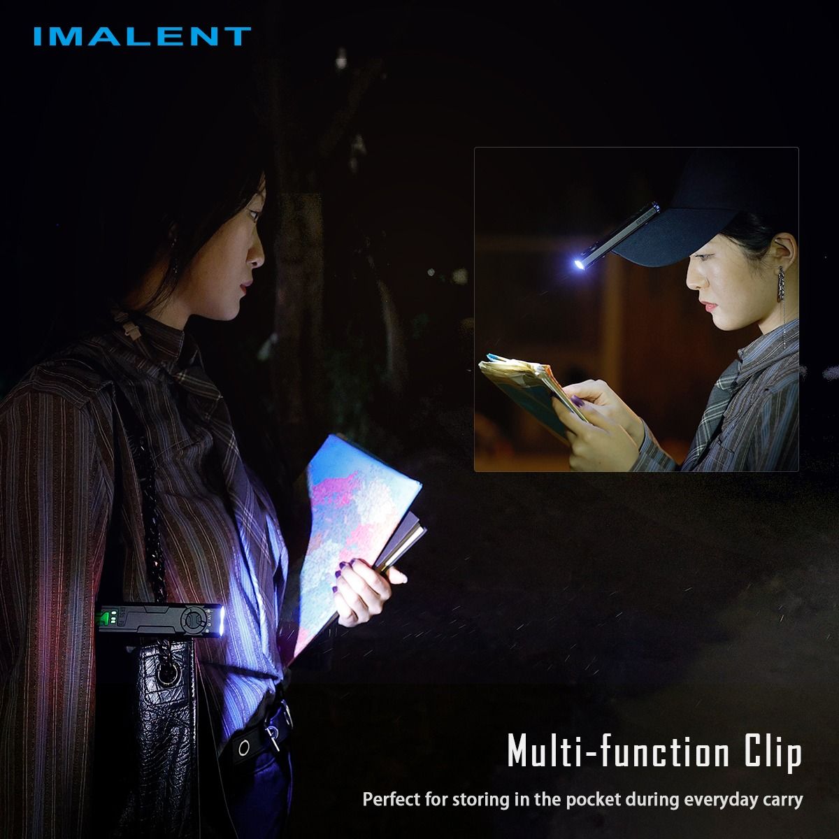 IMALENT GR35 Torcia EDC 2800 Lumen, Multi-Sorgente (Laser/UV/Strobo), Magnetica, Torcia Rossa