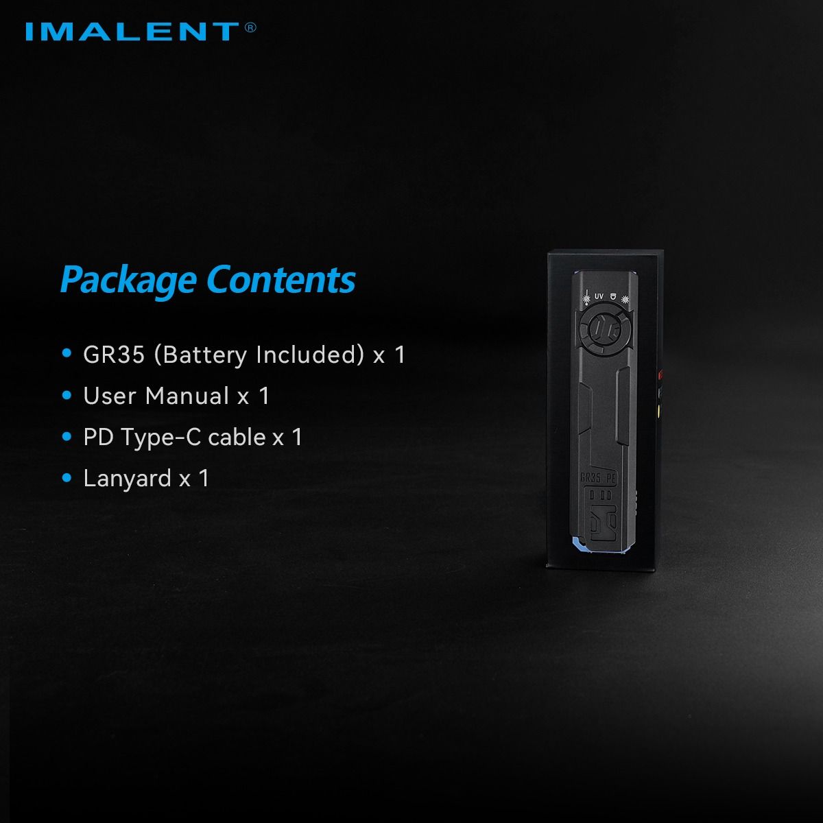 IMALENT GR35 Torcia EDC 2800 Lumen, Multi-Sorgente (Laser/UV/Strobo), Magnetica, Torcia Rossa