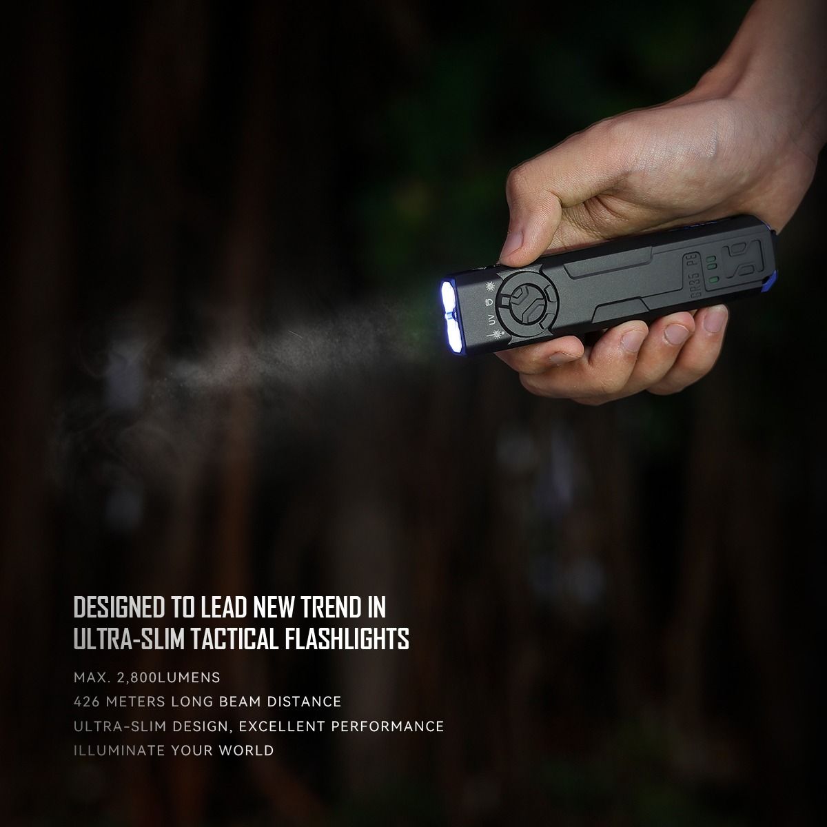 IMALENT GR35 Torcia EDC 2800 Lumen, Multi-Sorgente (Laser/UV/Strobo), Magnetica, Torcia Rossa