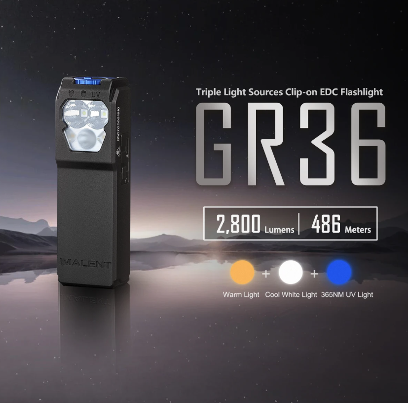 IMALENT GR36 Torcia EDC 2800 Lumen, Ricaricabile Type-C e Magnetica