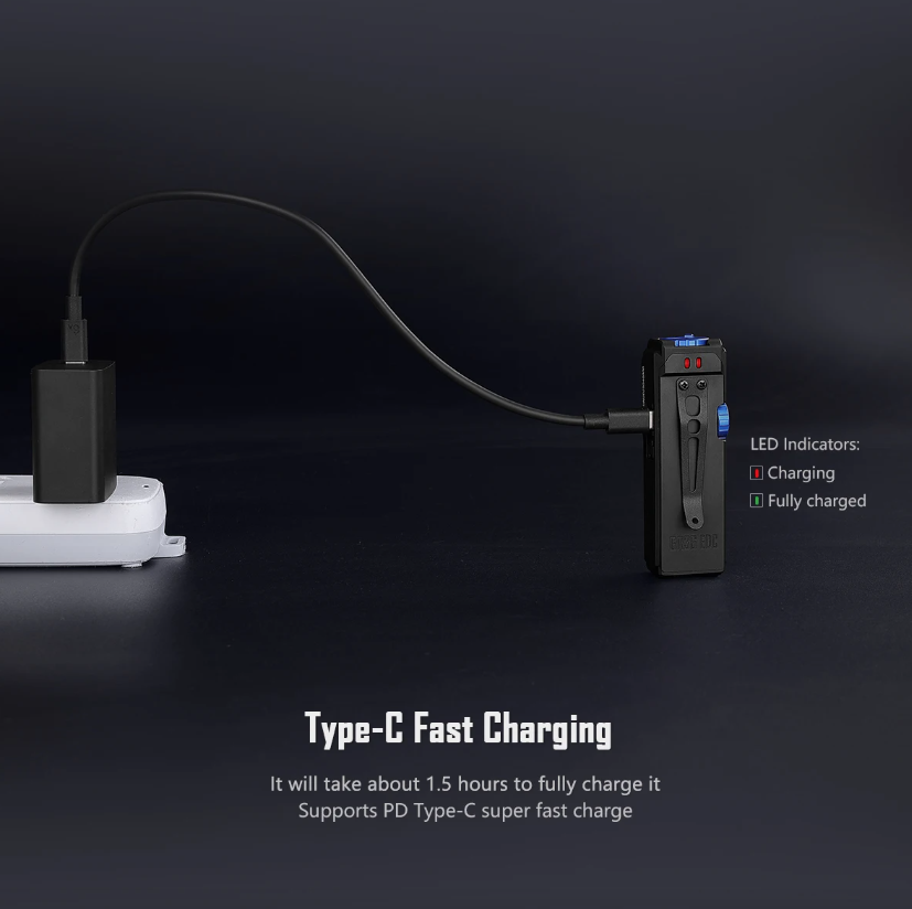 IMALENT GR36 Torcia EDC 2800 Lumen, Ricaricabile Type-C e Magnetica