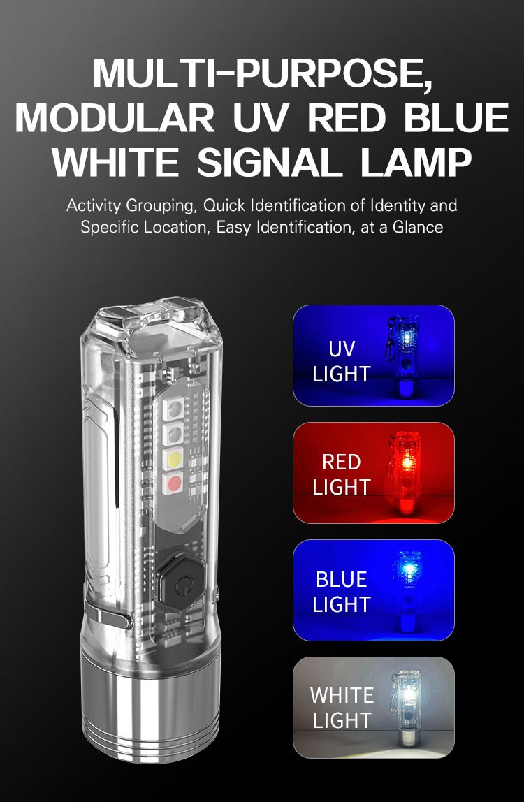 GT13 TIKI Mini Luce Portachiavi 1000 Lumen Ricaricabile USB Illuminazione Portatile per Campeggio e Uso Quotidiano