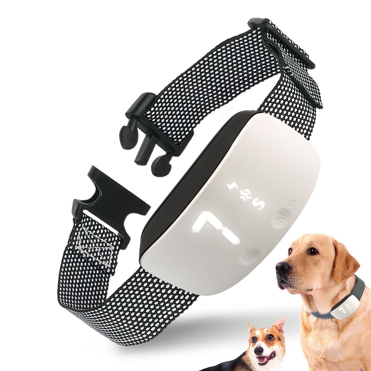 Collare Antibark Impermeabile IP67 Touch Screen Innovativo per Addestramento Cani Relazione Cane Proprietario Soluzione Abbaio Eccessivo Collare Shock Statico Ricaricabile