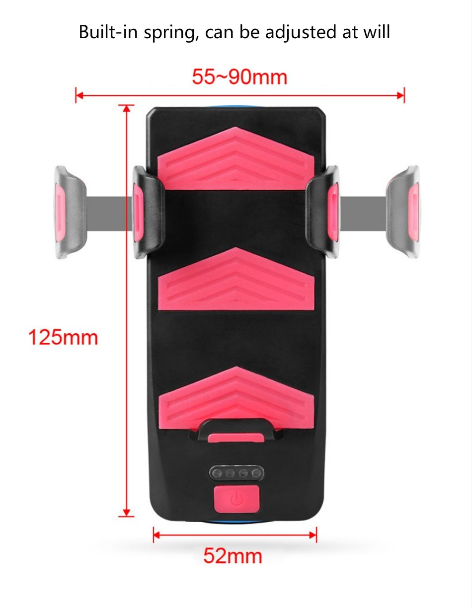 Luce per Bicicletta Multifunzione 4 in 1 lumen clacson potente supporto per telefono Sicurezza e Visibilità in Ciclismo Urbano e Avventure Notturne Accessori da Ciclismo