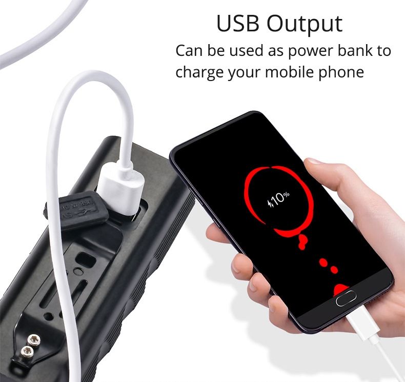 Luci anteriori per bicicletta TK5 5000 lumen, ricaricabili via USB, impermeabili, super luminose, con modalità multiple per ciclismo.