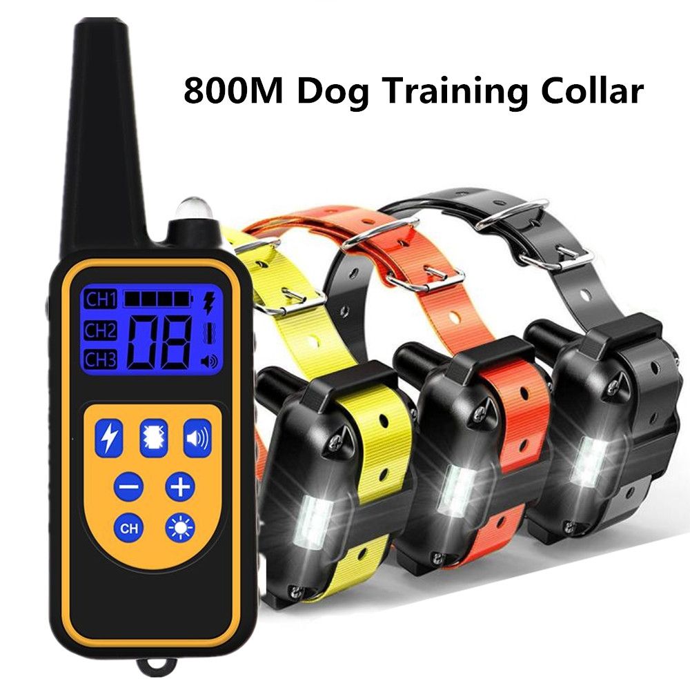 Collare Elettronico per Cani 800 Metri Telecomando Colletto Impermeabile Addestramento con Modalità Shock Vibrazione Beep Livelli Regolabili Accessorio Cane Tutte le Taglie Uso Esterno