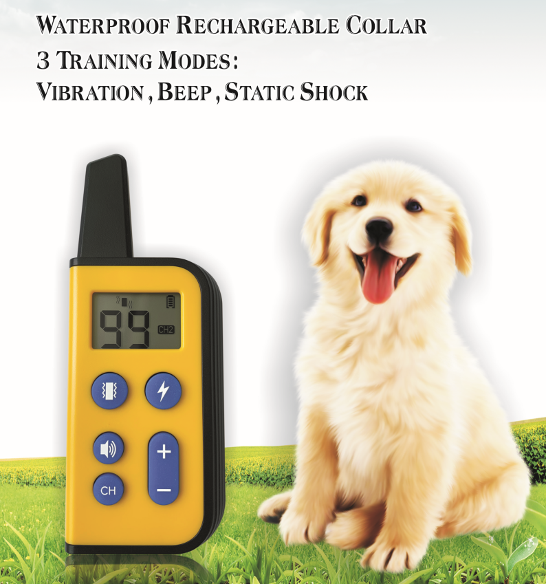 Collare Elettrico per Cani 2020 Raggio 1000m Telecomando per Animali Impermeabile Ricaricabile Display LCD Addestramento Personalizzato Modalità Bip Vibrazione Shock Statico Cani Tutte le Dimensioni