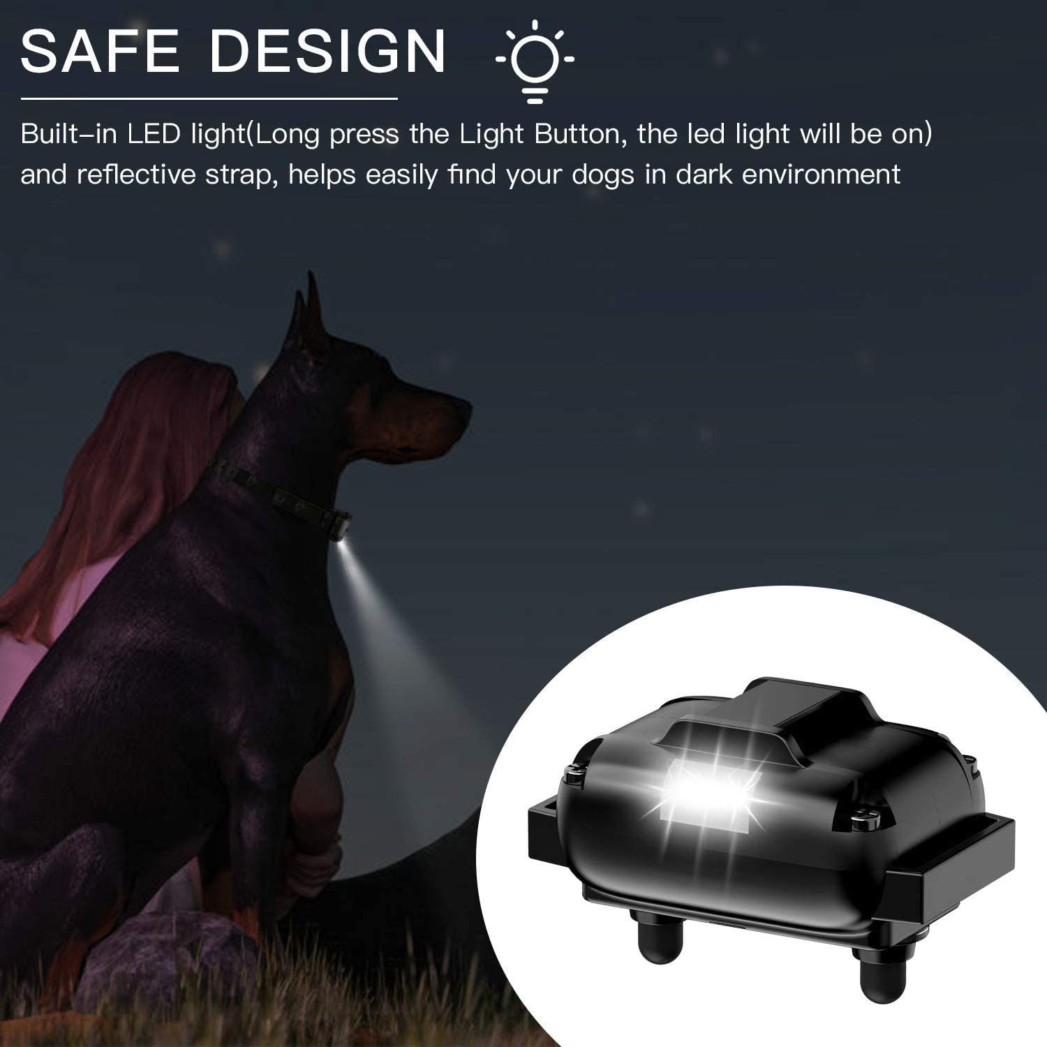 Telecomando per Cani con Collare Impermeabile e Ricaricabile Schermo LCD per Addestramento all'Aperto Livelli di Shock Regolabili Addestramento Efficace per Animali Domestici