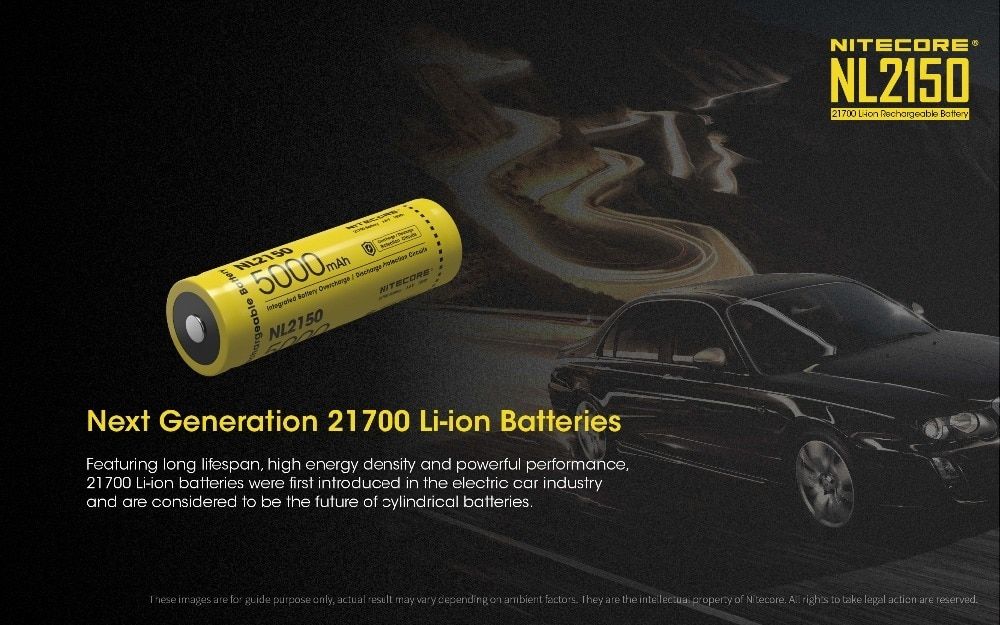 NITECORE NL2150 5000mAh 3.6V 21700 Batteria Ricaricabile per torcia ad alta potenza, drone, attrezzatura outdoor