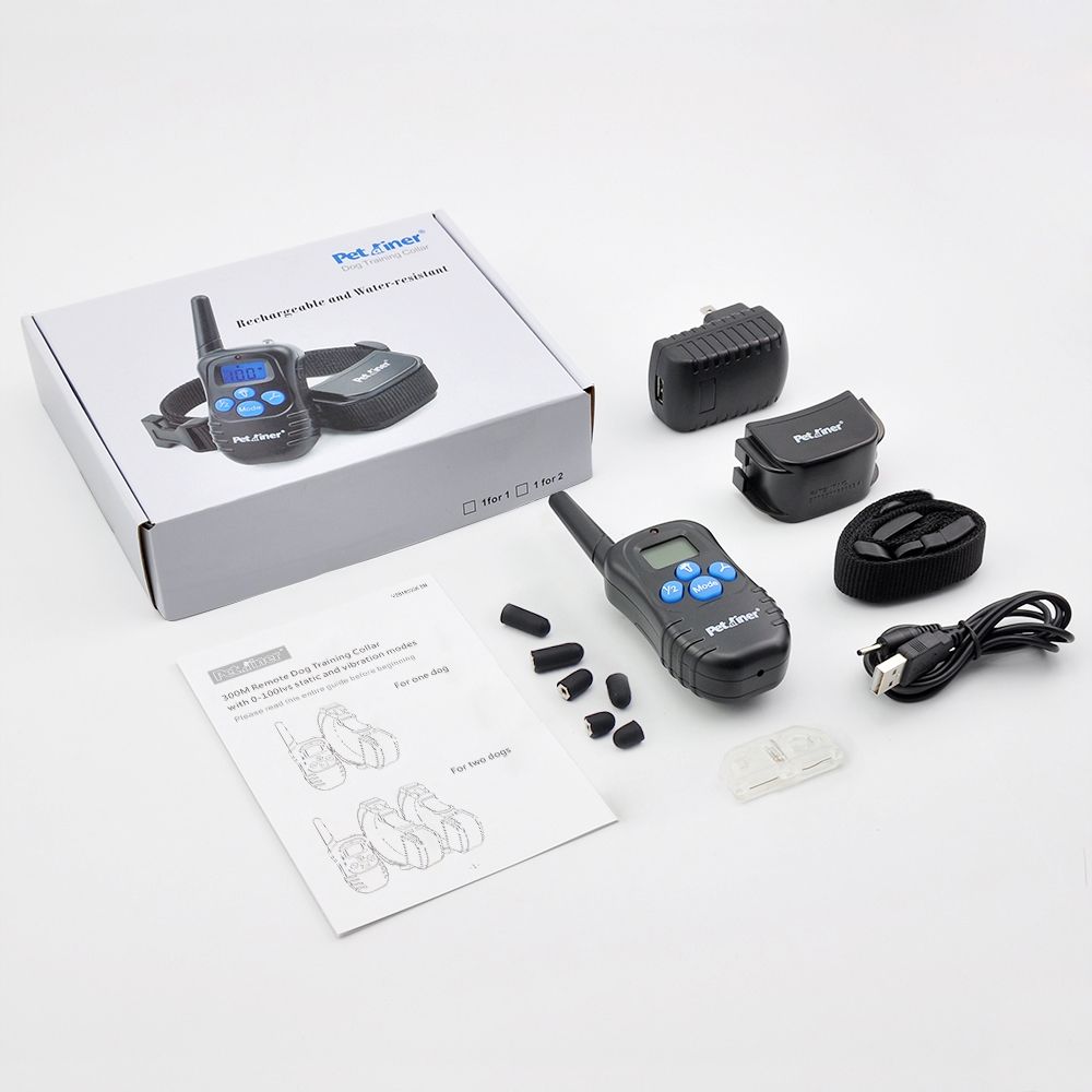 Collare di addestramento per cani Petrainer 998D con display LCD e raggio d'azione 300M collare ricaricabile impermeabile per controllo a lunga distanza e addestramento canino efficace