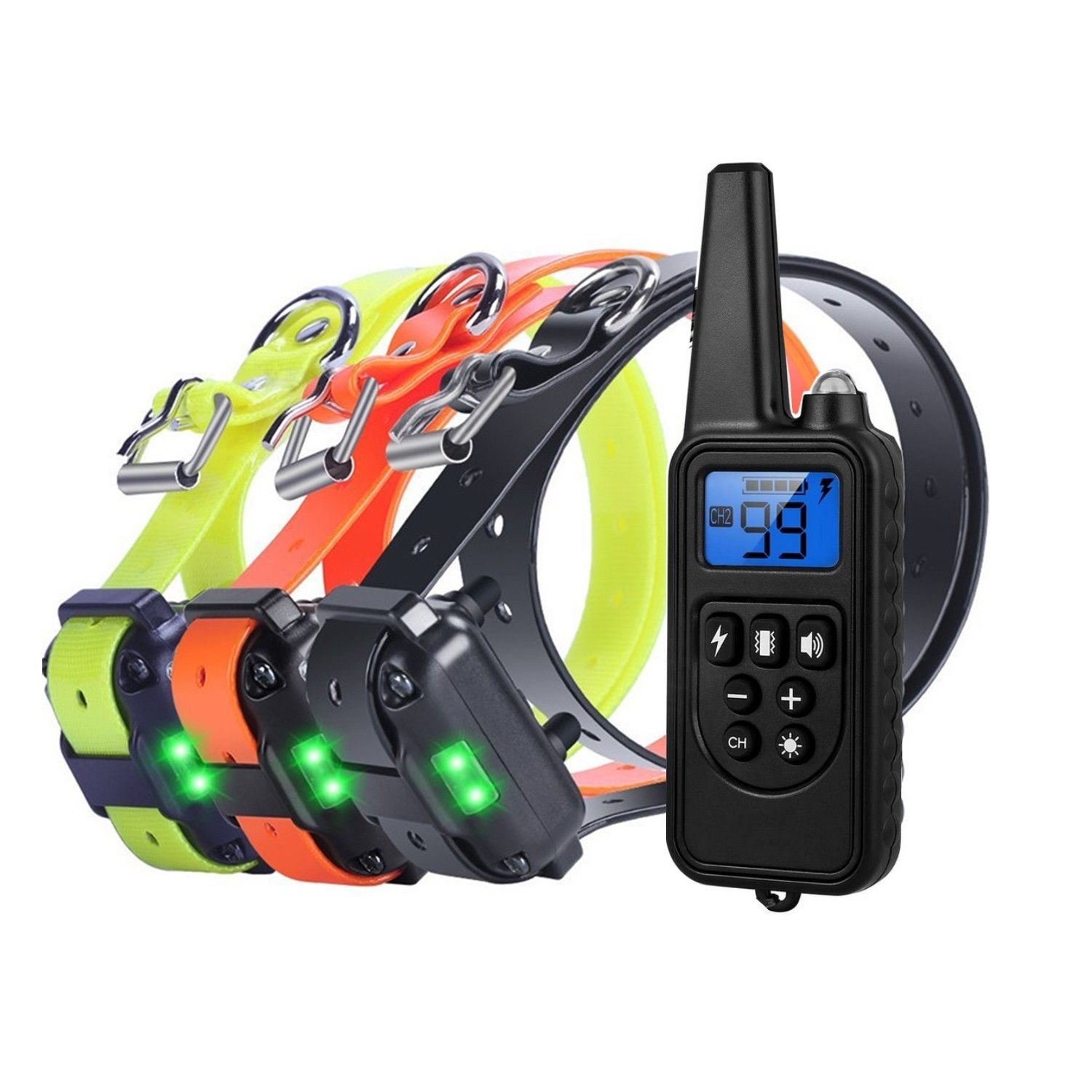 Telecomando per Cani con Collare Impermeabile e Ricaricabile Schermo LCD per Addestramento all'Aperto Livelli di Shock Regolabili Addestramento Efficace per Animali Domestici