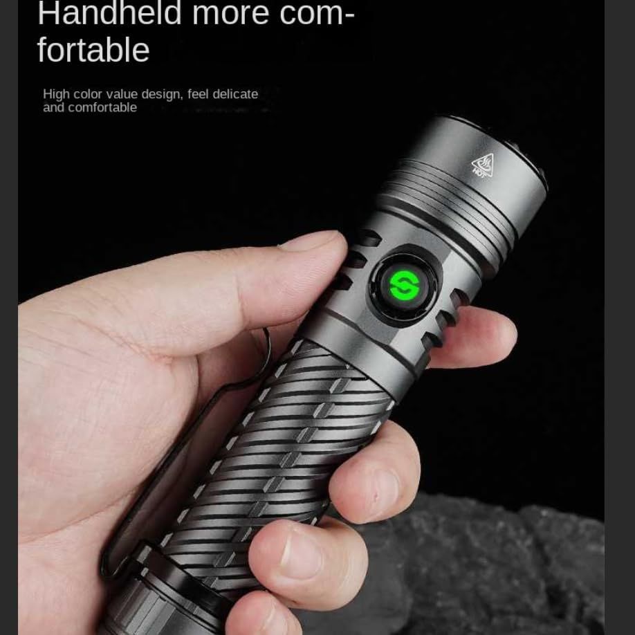 Rechargeable LED Flashlight, 21700 Battery, USB-C