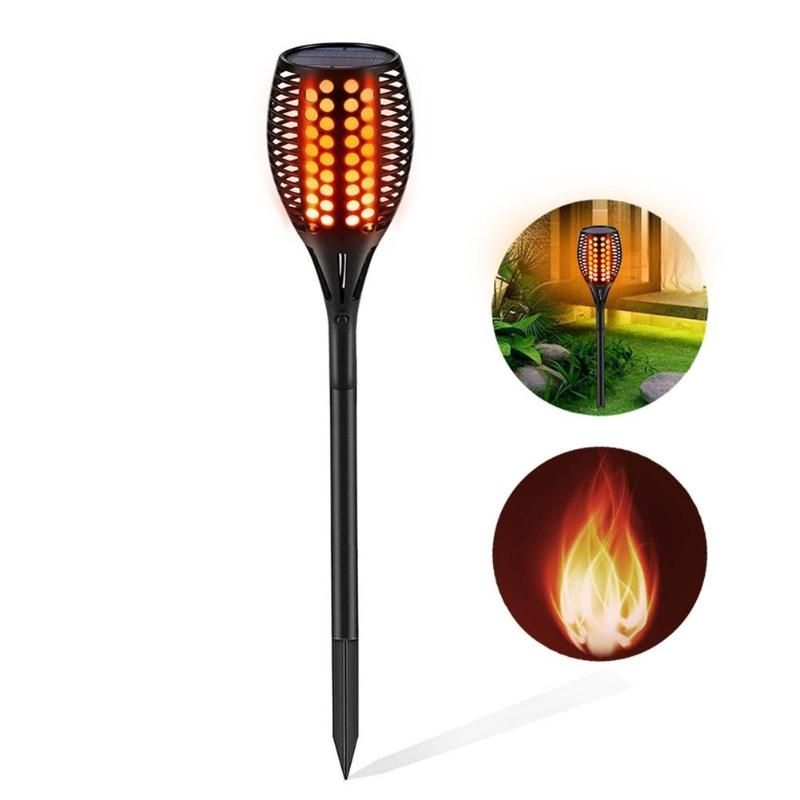 Luci Solari Aggiornate Flicking Flames effetto fiamma realistico torce impermeabili per illuminazione ecologica e decorazione paesaggistica vialetto e giardino