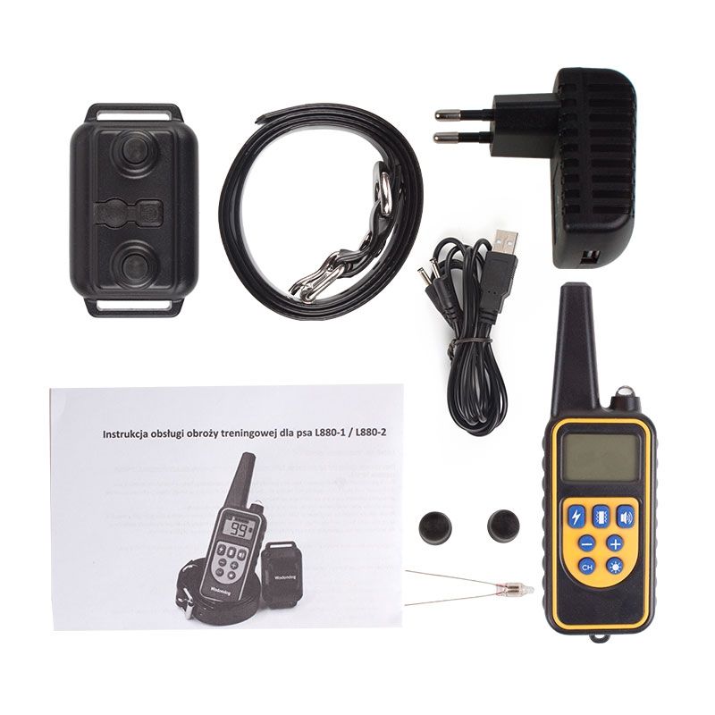Collare elettrico per cani da addestramento da 800m, ricaricabile, impermeabile, con display LCD e livelli regolabili per l'obbedienza del cane.