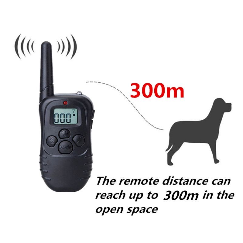 Collare addestramento cani telecomandato impermeabile telecomando LCD modalità regolabili addestra due cani vibrazione shock suono 300m per cane obbediente attrezzatura addestramento