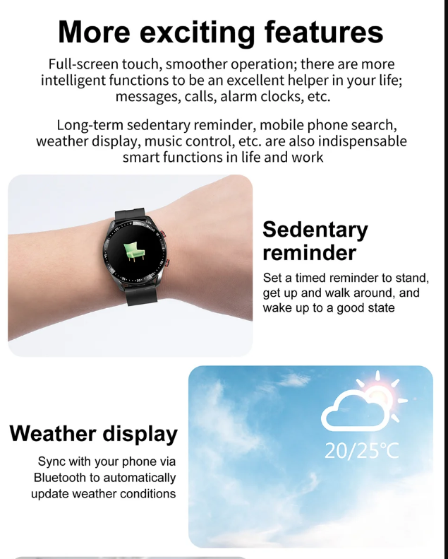 HW20 ECG+PPG Smartwatch con Chiamata Bluetooth