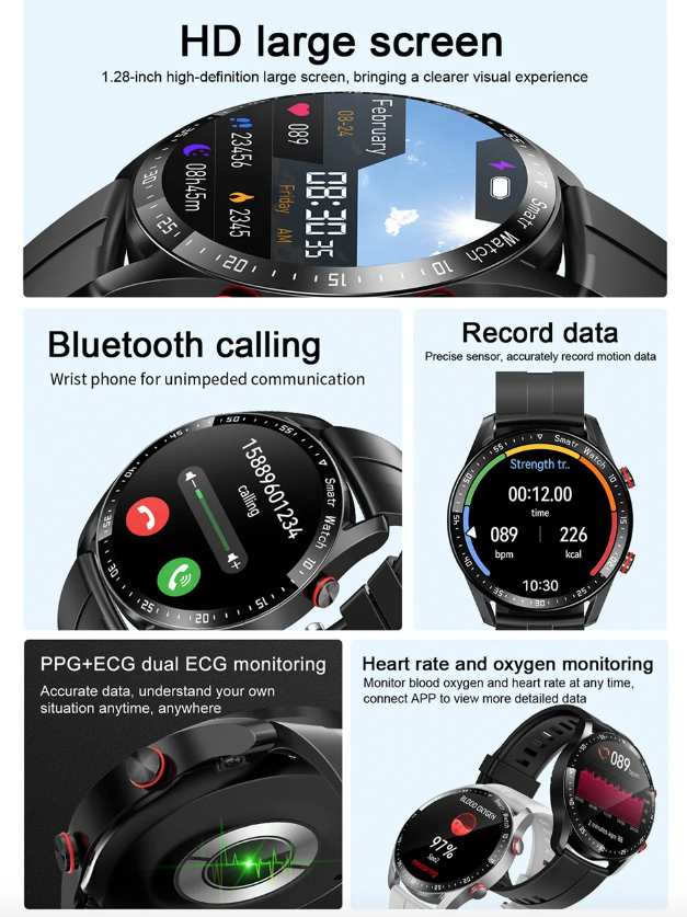 HW20 ECG+PPG Smartwatch con Chiamata Bluetooth
