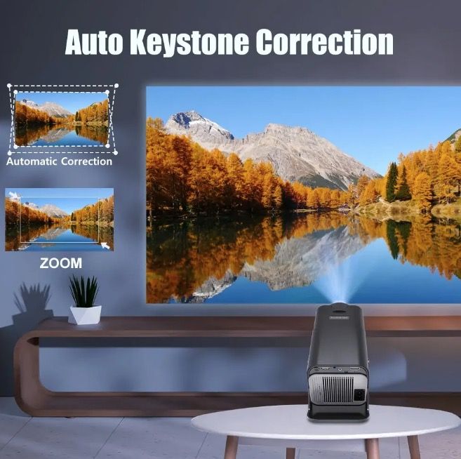 HY320 Proiettore Android 11 Compatto 4K Nativo 390 Lumen ANSI Doppio WiFi6 Bluetooth 5.0 Cinema Domestico e All'Aperto