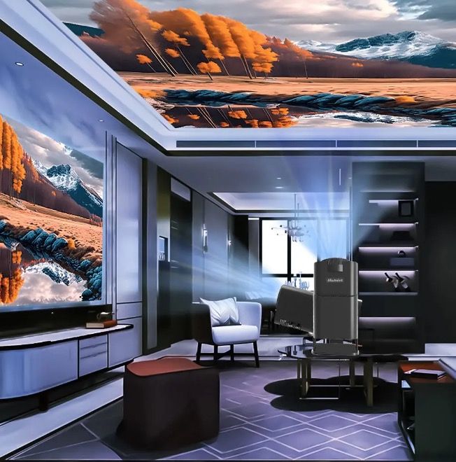 HY320 Proiettore Android 11 Compatto 4K Nativo 390 Lumen ANSI Doppio WiFi6 Bluetooth 5.0 Cinema Domestico e All'Aperto