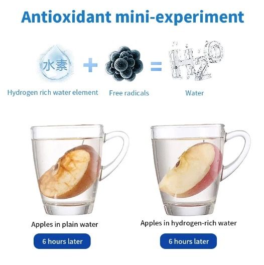 Tazza d'acqua portatile con generatore di idrogeno, ionizzatore e filtro, elegante, 420 ml, migliora l'idratazione e i livelli di antiossidanti