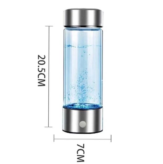 Tazza d'acqua portatile con generatore di idrogeno, ionizzatore e filtro, elegante, 420 ml, migliora l'idratazione e i livelli di antiossidanti