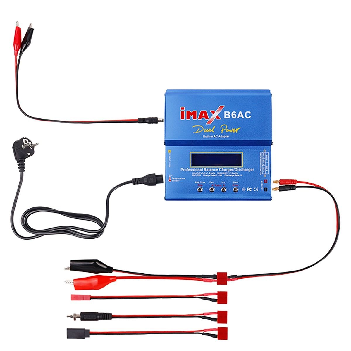 Caricabatterie Imax B6AC 80W 6A Alta Prestazione Per Veicoli RC Schermo LCD Digitale Controllo Microprocessore Carica Rapida e Sicura Gestione Batteria Ideale Per Hobby Ginnastica-Esercizio Fitness
