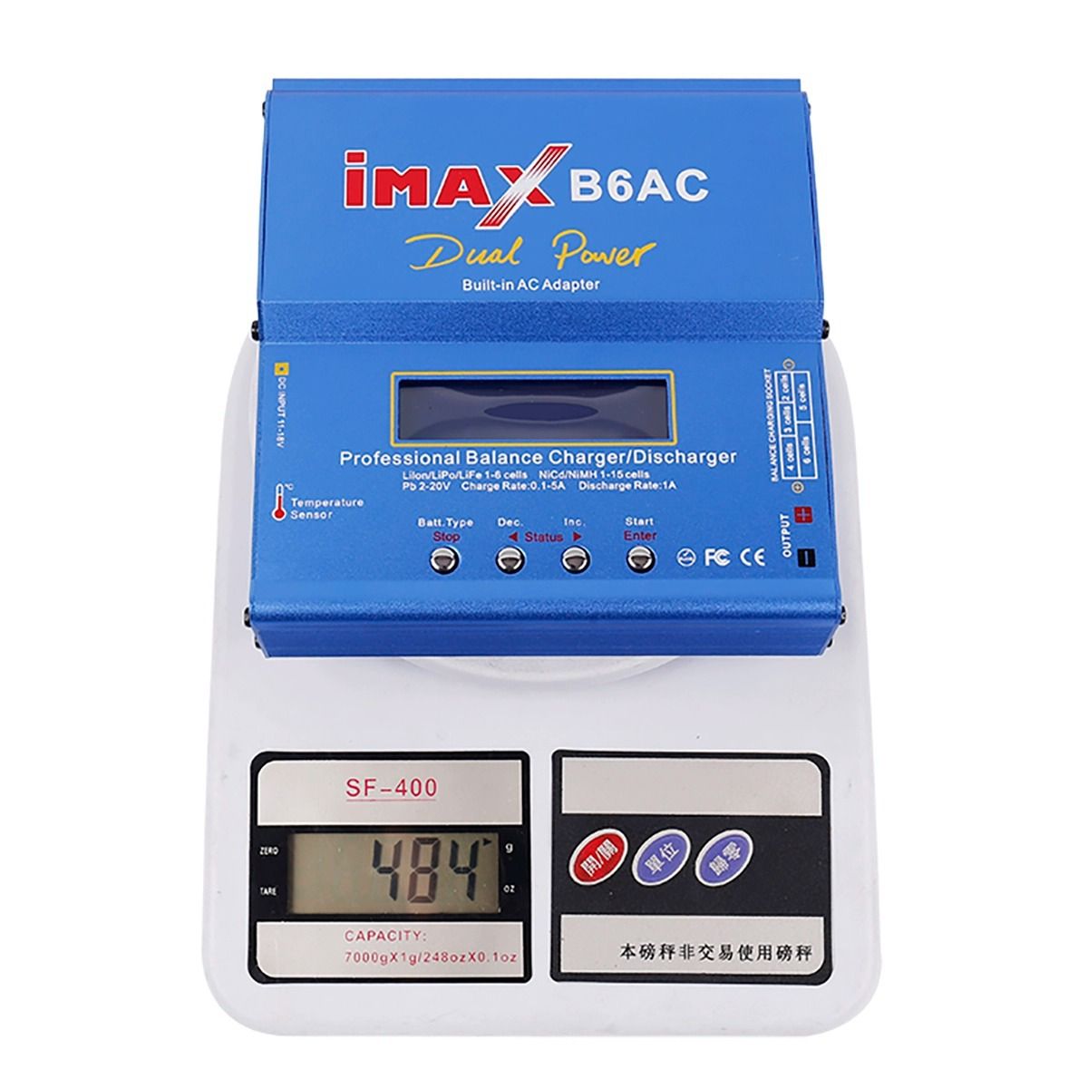 Caricabatterie Imax B6AC 80W 6A Alta Prestazione Per Veicoli RC Schermo LCD Digitale Controllo Microprocessore Carica Rapida e Sicura Gestione Batteria Ideale Per Hobby Ginnastica-Esercizio Fitness