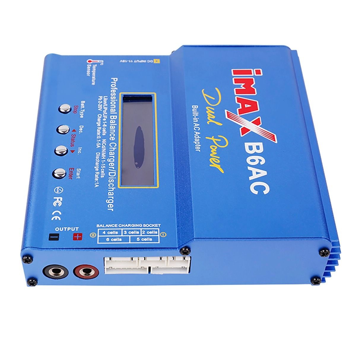 Caricabatterie Imax B6AC 80W 6A Alta Prestazione Per Veicoli RC Schermo LCD Digitale Controllo Microprocessore Carica Rapida e Sicura Gestione Batteria Ideale Per Hobby Ginnastica-Esercizio Fitness