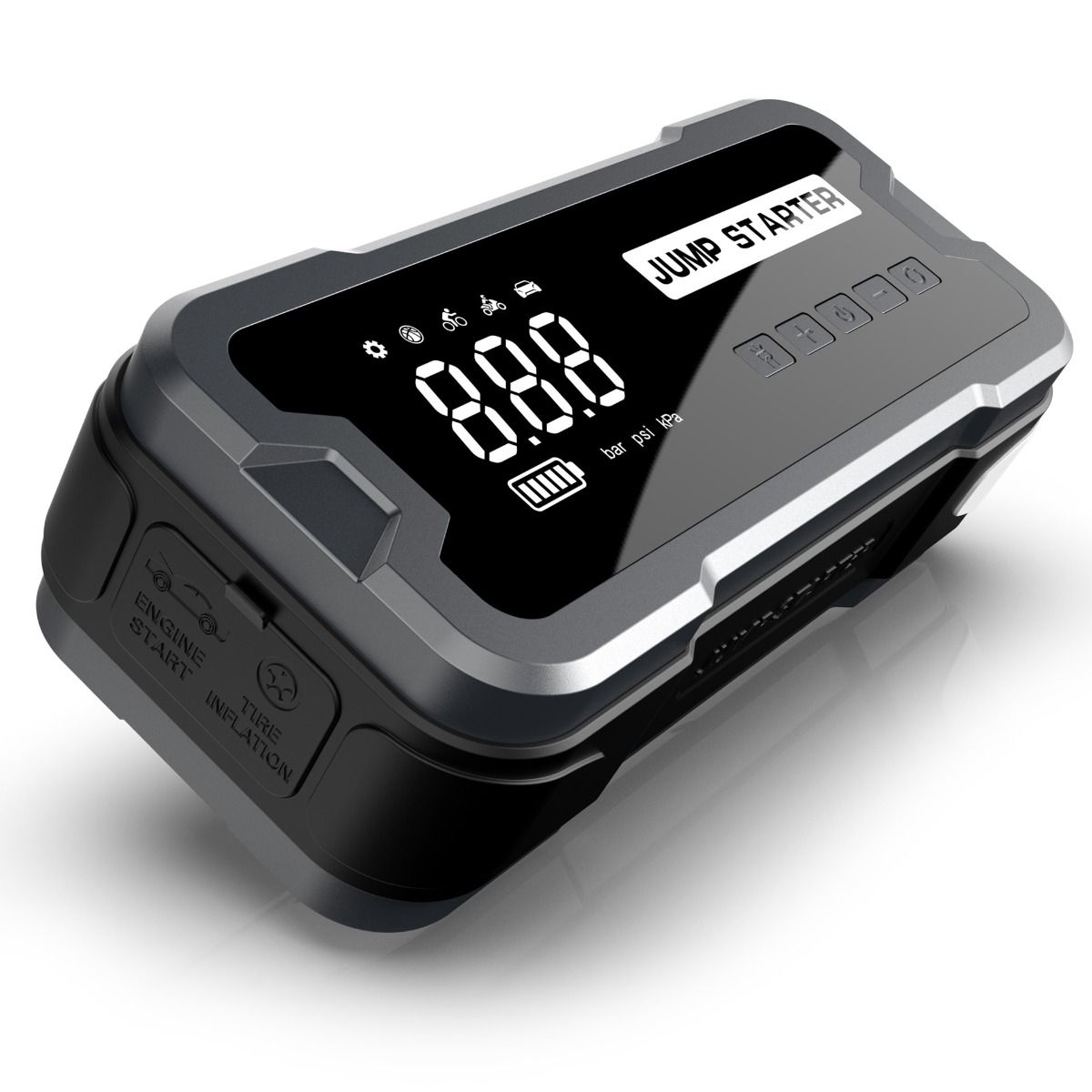 Power Bank di avviamento e caricabatterie portatile con corrente di picco di 2000A, design compatto per problemi di batteria auto
