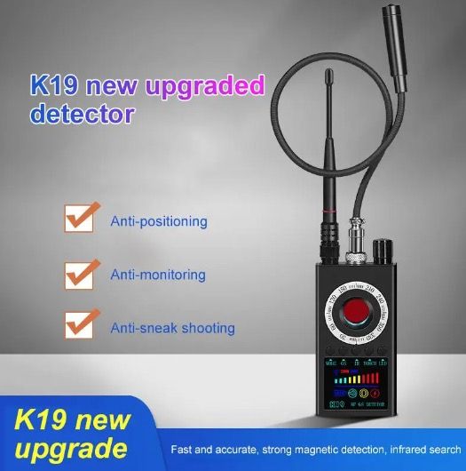 K19 Rilevatore di Segnali RF Senza Fili e Localizzatore GPS - Dispositivo di Sicurezza Compatto per la Protezione della Privacy e Rilevamento di Sorveglianza