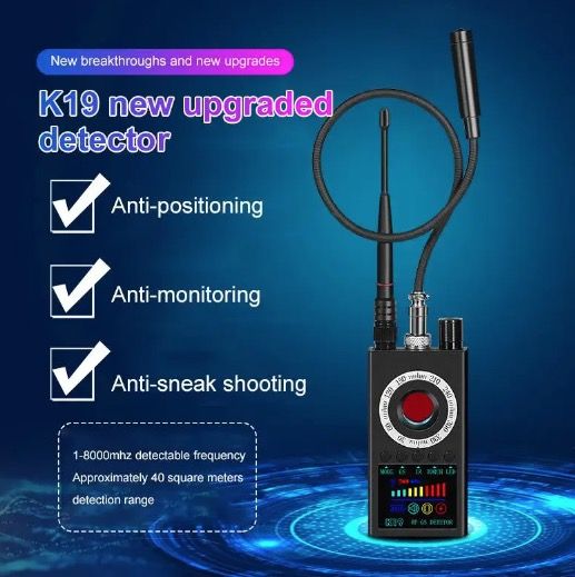 K19 Rilevatore di Segnali RF Senza Fili e Localizzatore GPS - Dispositivo di Sicurezza Compatto per la Protezione della Privacy e Rilevamento di Sorveglianza