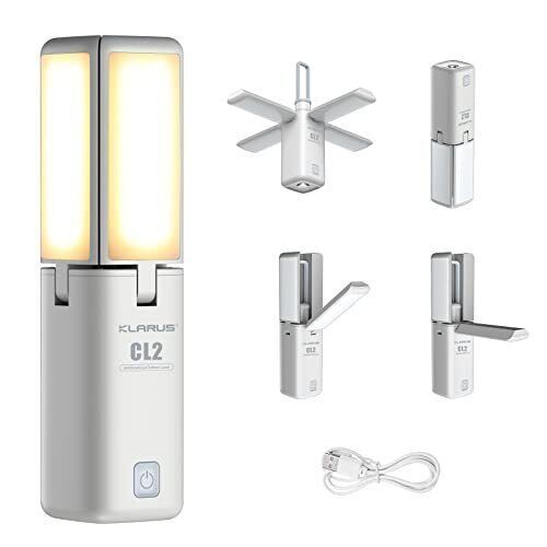 Klarus CL2 750 lumen lampada versatile per campeggio e casa luce d'ambiente con 7 modalità cura degli occhi lampadine a 90 gradi angolo regolabile illuminazione interna ed esterna