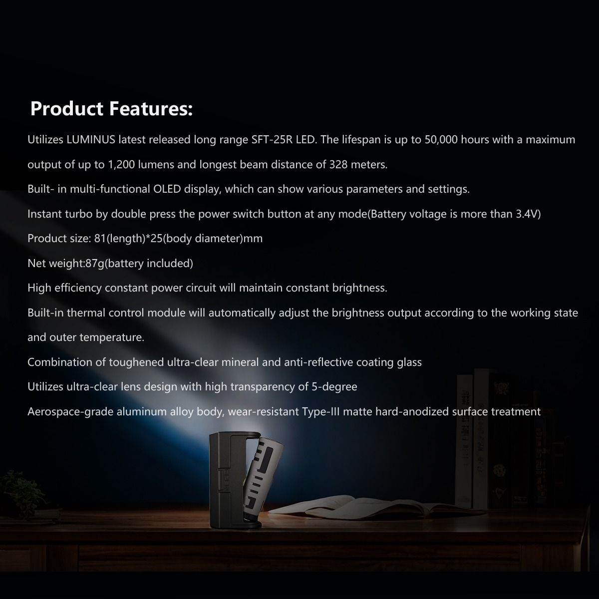 IMALENT LD35: Torcia EDC 1200 Lumen LED, Ricaricabile Type-C. Potente, Compatta e Portatile!
