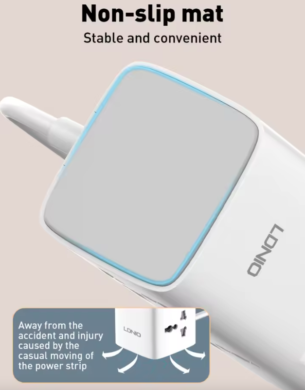 LDNIO Multipresa Verticale 70W: Caricabatterie USB-C/A Universale, Cubo Salvaspazio per Casa/Ufficio