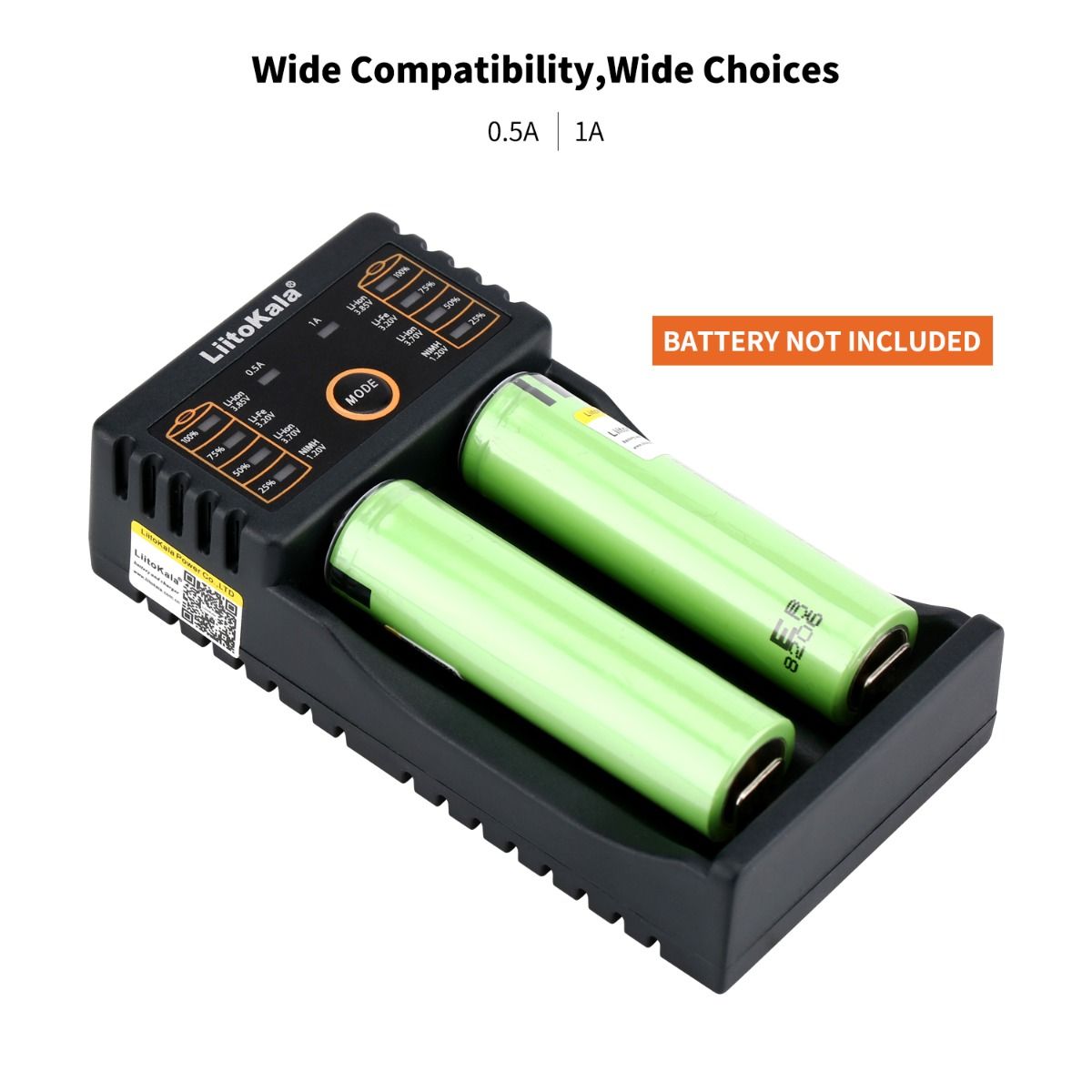 LiitoKala Lii-202 caricabatterie intelligente per batterie 3.7V Li-ion 18650 21700 NiMH con doppio canale di ricarica ingresso Micro USB uscita USB per ricarica efficiente e sicura