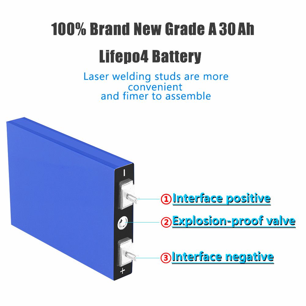LiitoKala 3.2V 30Ah Lifepo4 Battery Pack 4S 12.8V Alta Densità per Veicoli Elettrici Solare Lunga Durata del Ciclo
