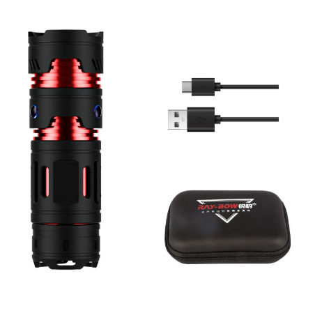 Torcia portatile mini EDC ricaricabile USB, luce tascabile da portachiavi