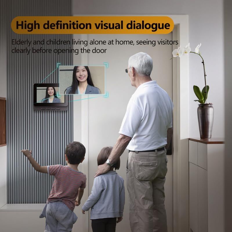 Videocitofoni Wireless con Schermo Monitor Impermeabili Audio Bidirezionale Senza Abbonamento Senza Necessità di WiFi