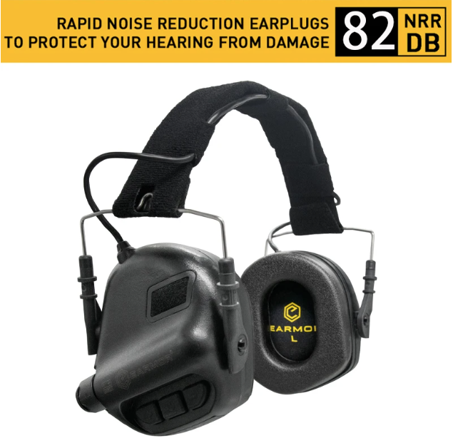 EARMOR M31 MOD4 Cuffie Tattiche Elettroniche da Tiro con Riduzione del Rumore, Attrezzatura da Caccia con Comodo Cuscinetto Auricolare