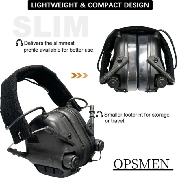 EARMOR M31 MOD4 Cuffie Tattiche Elettroniche da Tiro con Riduzione del Rumore, Attrezzatura da Caccia con Comodo Cuscinetto Auricolare