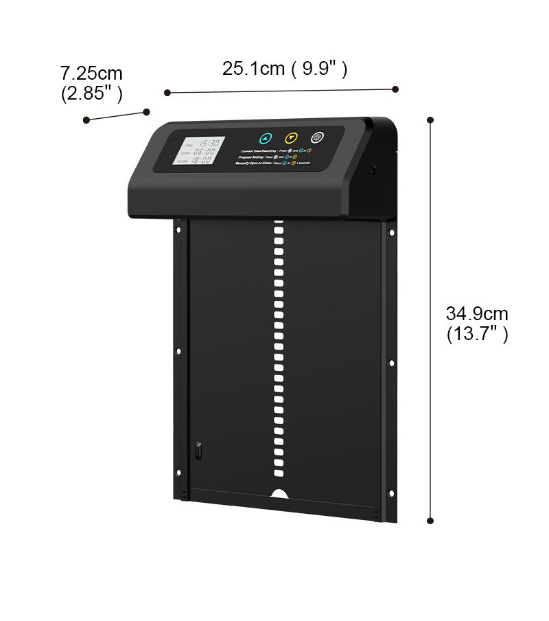 Apriporta automatico per pollaio con timer integrato, porta elettrica in alluminio resistente alle intemperie e durevole