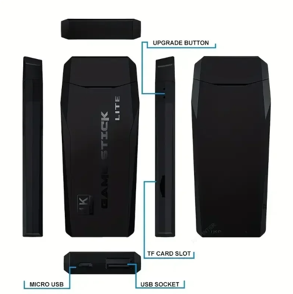 Console per Videogiochi M8 Controller Wireless 2.4G Giochi Retrò 4K Biblioteca di Giochi con PS1 Atari SFC 3000 o 10000 Giochi per un'Epica Esperienza di Gioco Immersiva