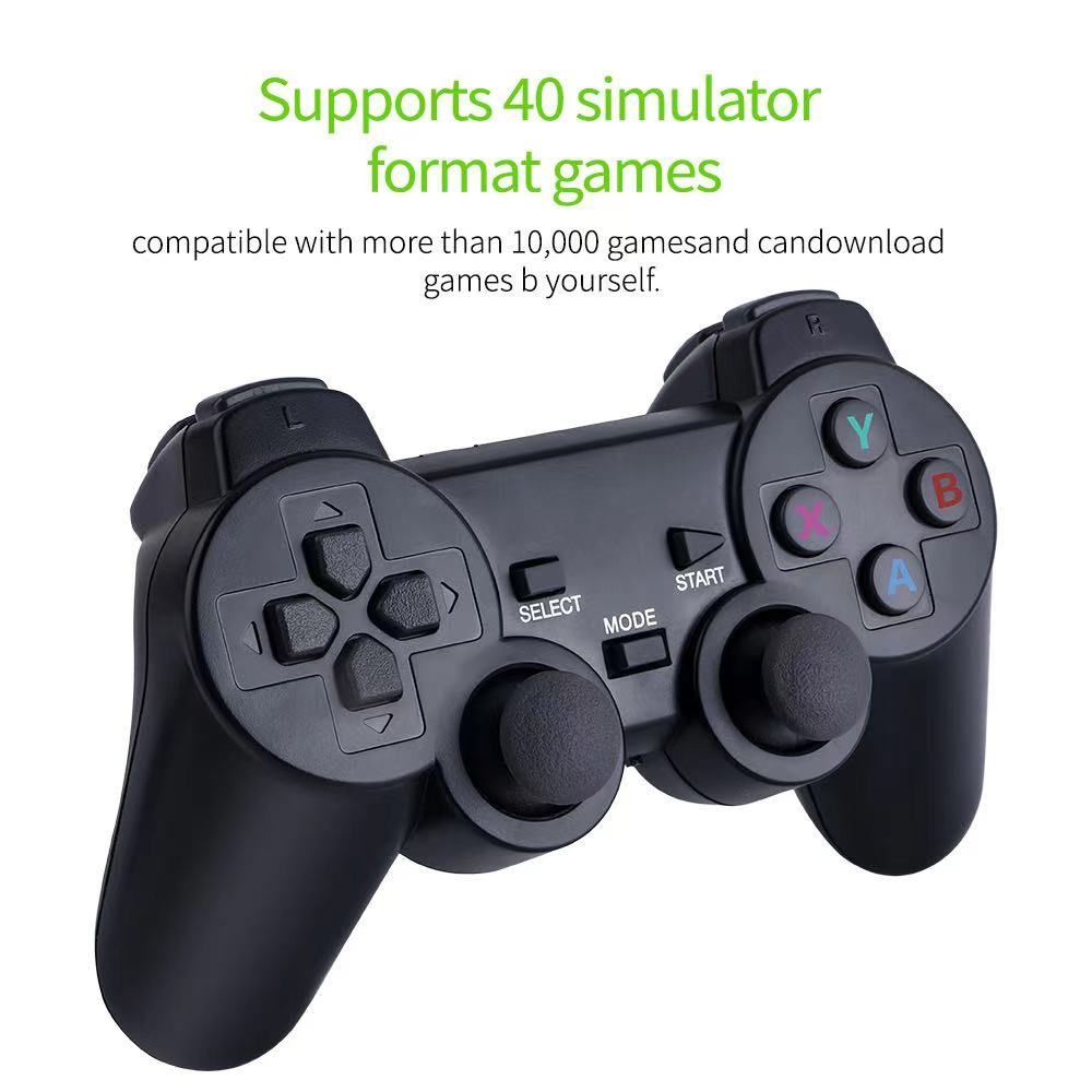 Console di gioco retrò con doppio controller wireless 2.4G, 10.000 giochi, 64 GB, classici PS1 e GBA, 4K, regalo di Natale