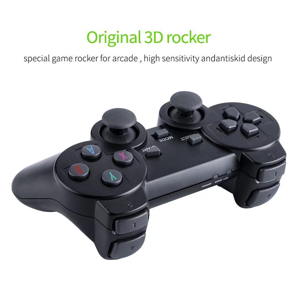 Console di gioco retrò con doppio controller wireless 2.4G, 10.000 giochi, 64 GB, classici PS1 e GBA, 4K, regalo di Natale