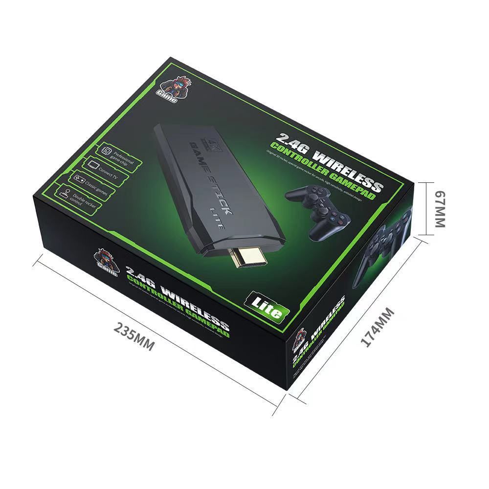 Console di gioco retrò con doppio controller wireless 2.4G, 10.000 giochi, 64 GB, classici PS1 e GBA, 4K, regalo di Natale