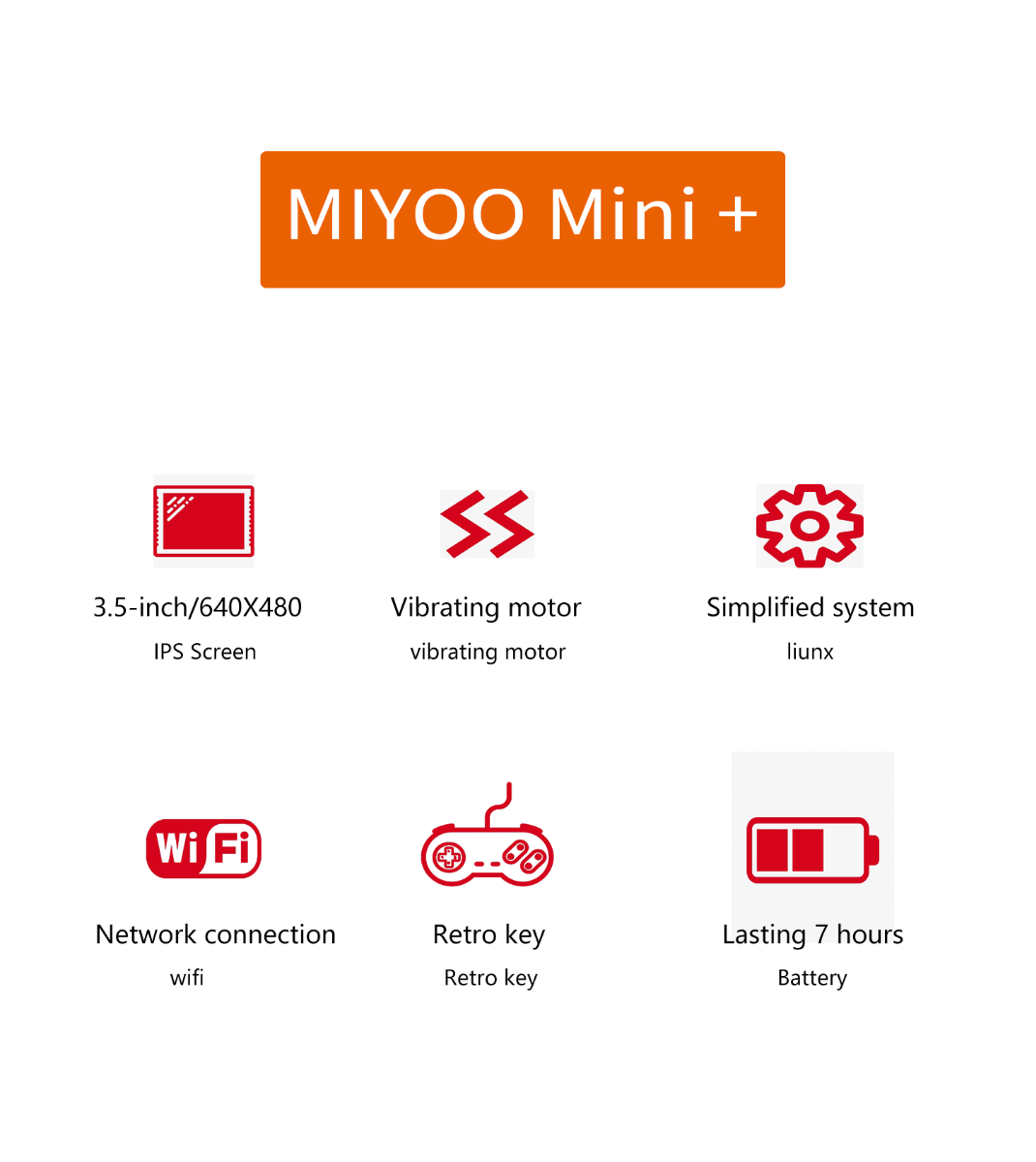 Console portatile per giochi retrò MIYOO Mini Plus, schermo IPS da 3,5 pollici, leggera, videogiochi classici compatti