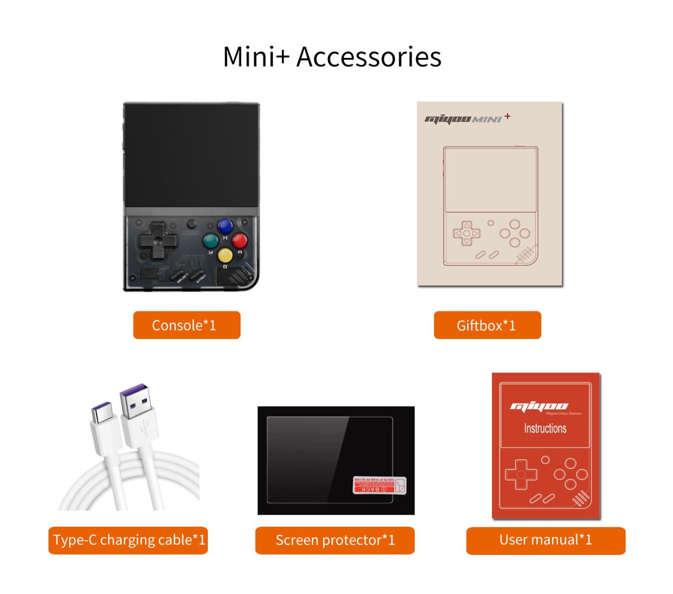Console portatile per giochi retrò MIYOO Mini Plus, schermo IPS da 3,5 pollici, leggera, videogiochi classici compatti