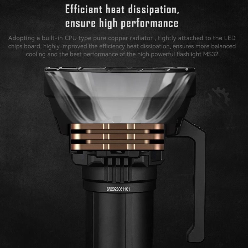 IMALENT MS32 200000 Lumen LED Torcia ad Alta Potenza con Modalità di Illuminazione Multiple per Avventure all'Aperto